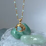 Aqua chalcedony angelfish pendant necklace by Mirabelle