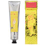 Hand cream tube and box, both featuring an artwork by ARTHOUSE Unlimited artist Peter Andrews.