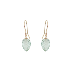 Green amethyst hook earrings by Mounir&nbsp;