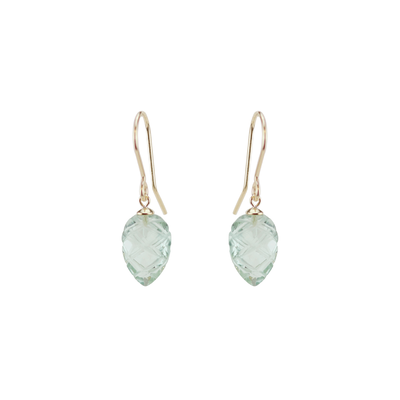 Green amethyst hook earrings by Mounir&nbsp;