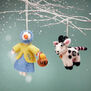 Mother Goose & Daisy the Cow felt decorations