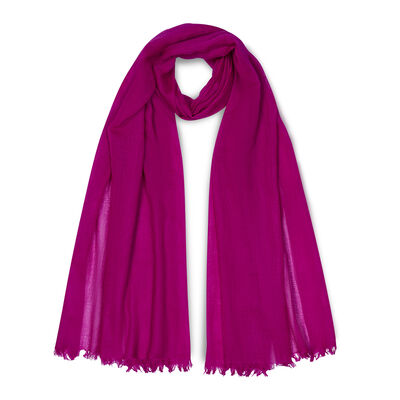 Magenta pink merino scarf by Kashmir Loom