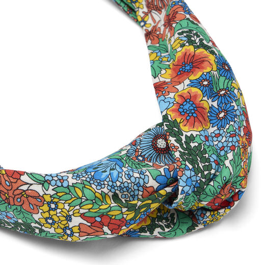 Multicoloured floral soft hairband