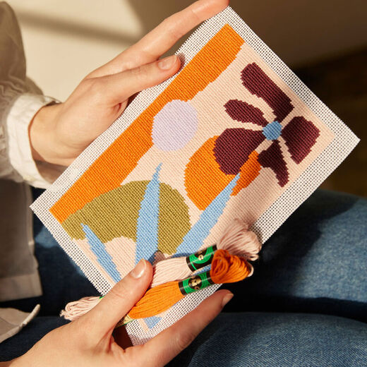Escape needlepoint kit by Wool and the Gang