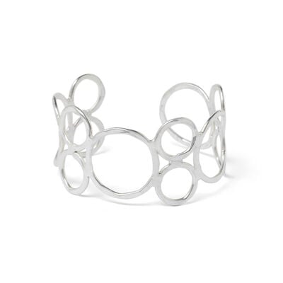 Silver hoops cuff bracelet