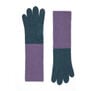 Teal and lavender long cashmere merino gloves