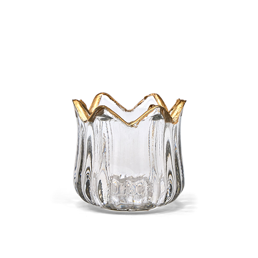 Golden crown tealight holder