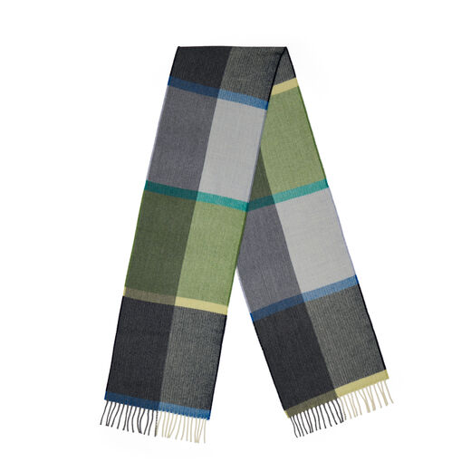 Navy and smoke wool scarf