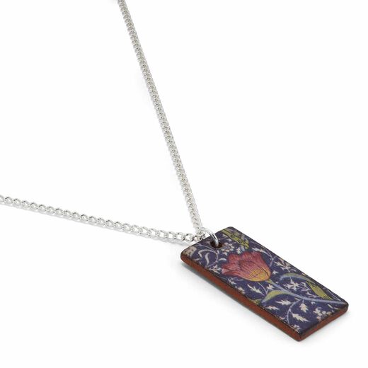Tulip ceramic pendant necklace