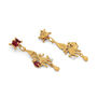 Ruby and pearl clown earrings by Ruby Jack