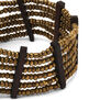 Coffee wood golden beaded bracelet