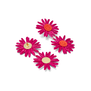 Pink raffia flower earrings