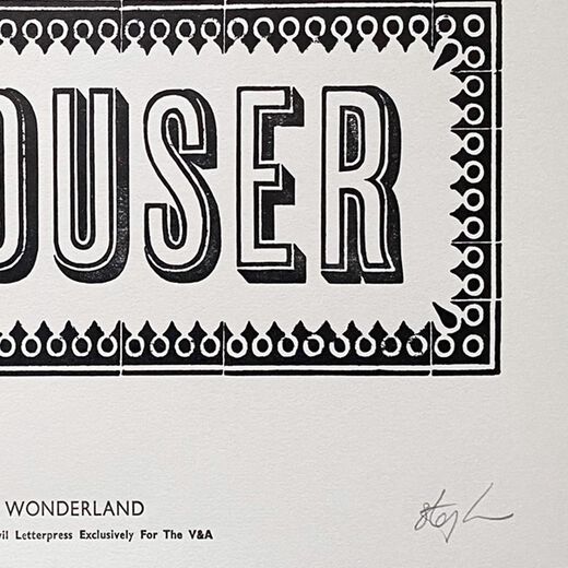 Curiouser letterpress print