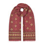 Diamond pattern wool blend scarf