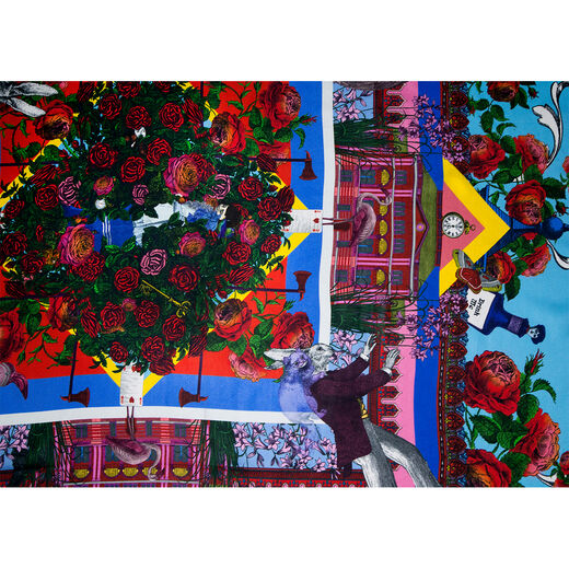 The Queen's Croquet-Ground silk scarf