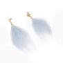 Blue feather earrings