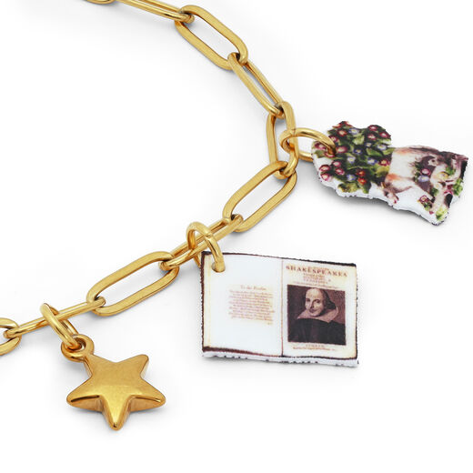 Comedy, History and Tragedy charm bracelet by Pindex Studio