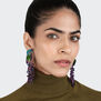Kingfisher beadwork earrings by Olivia Dar