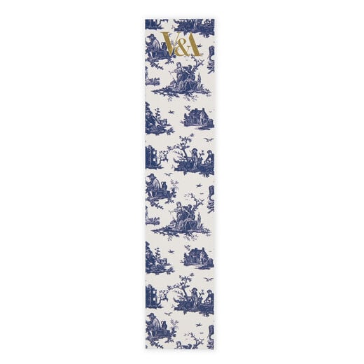 Toile de Jouy leather bookmark