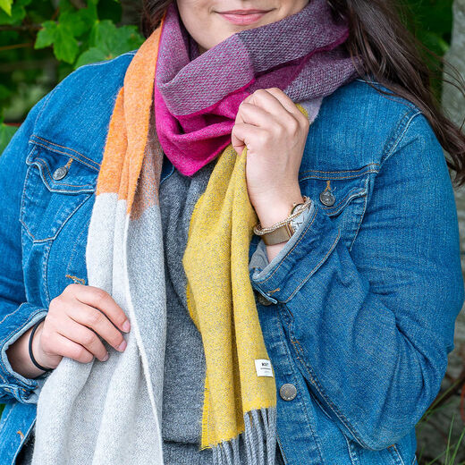 Skyline sunset merino lambswool scarf