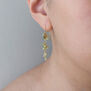 Green garnet grape hook earrings by Mounir