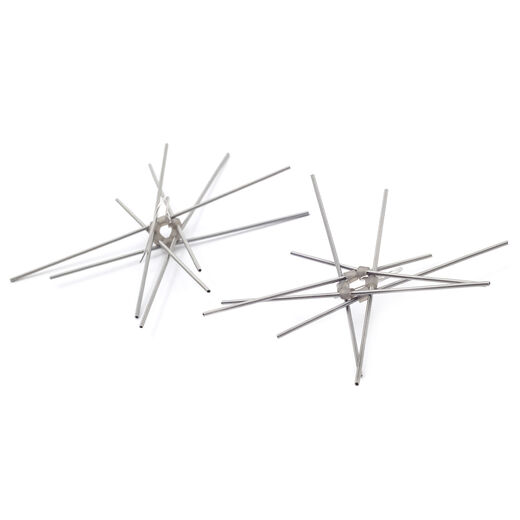 Stainless steel spike earrings by Rosalba Galati