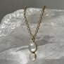 Rock crystal pendant necklace by Mirabelle