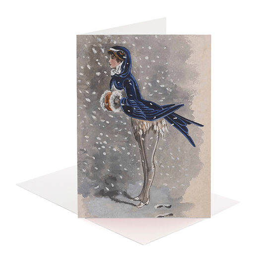 Snow Ballet swallow costume Christmas cards (pack of 8)