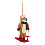 Skiing fox Christmas decoration