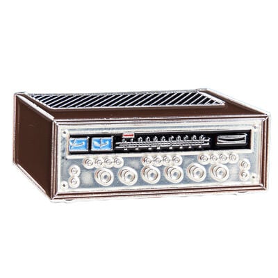 Vintage stereo receiver enamel pin