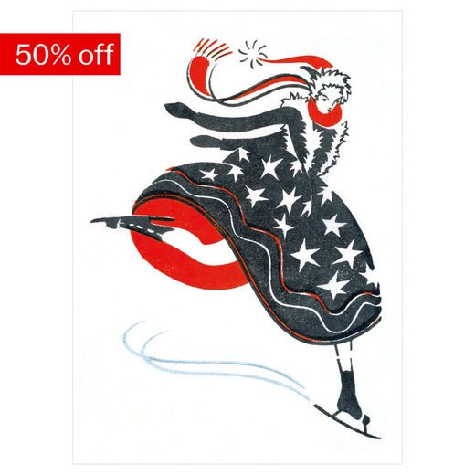 Starry Skater Christmas cards (pack of 8)