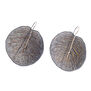 Leaf knit hook earrings by Milena Zu