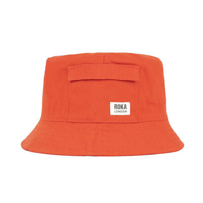 Orange bucket hat