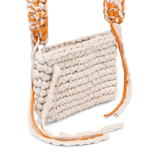 Natural crochet crossbody bag by Loopd Studio