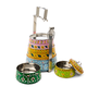 Decorative multicoloured tiffin set