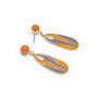 Art Deco orange and purple earrings