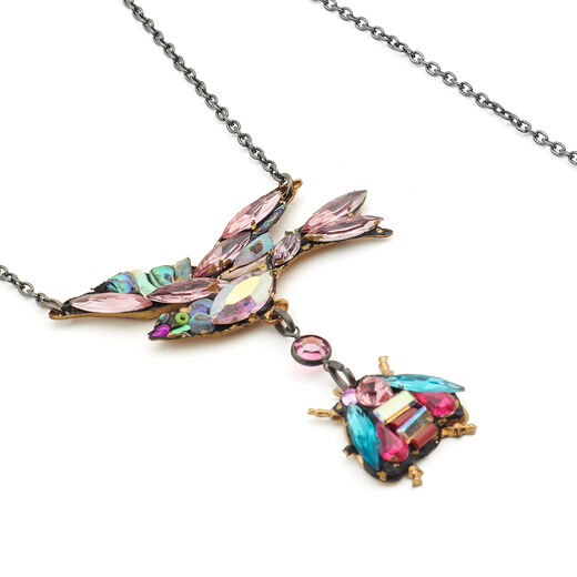 Bird and bee necklace by Annie Sherburne - assorted