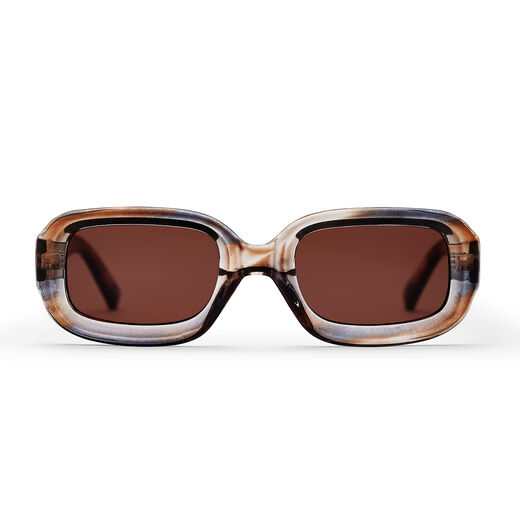 Art Deco orange glasses case & recycled sunglasses
