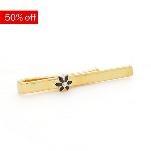 Blue flower tie pin by Azga