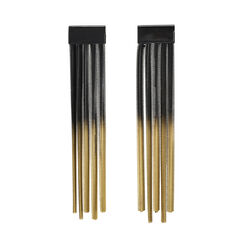 Black to gold gradient stud earrings by Sarah Cavender