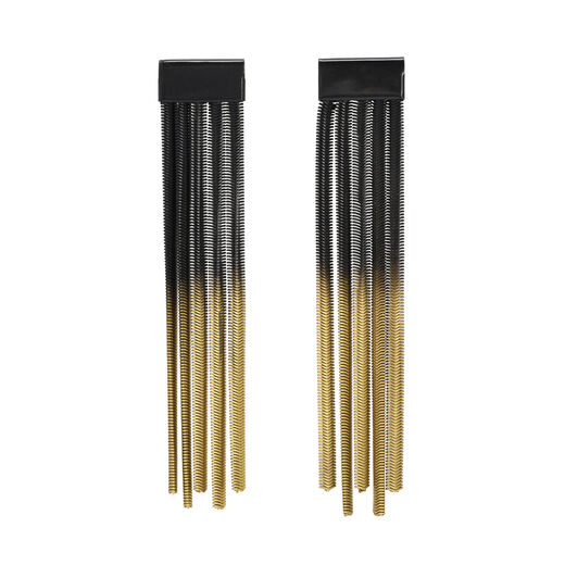 Black to gold gradient stud earrings by Sarah Cavender