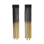 Black to gold gradient stud earrings by Sarah Cavender