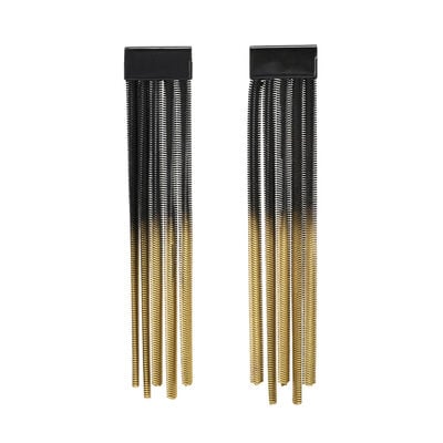 Black to gold gradient stud earrings by Sarah Cavender