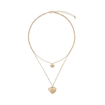 Heart locket pendant necklace