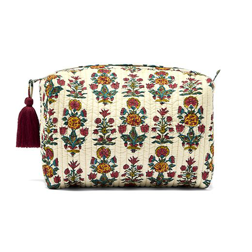 Pouch with marigold prints