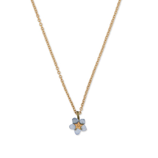 Delicate forget me not pendant necklace