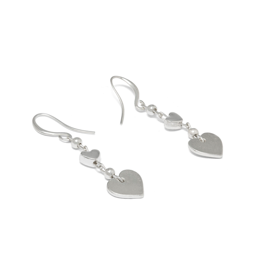 Double heart hook earrings
