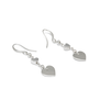 Double heart hook earrings