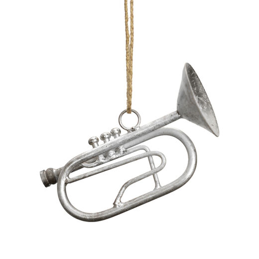 Fun silver decoration of trumpet