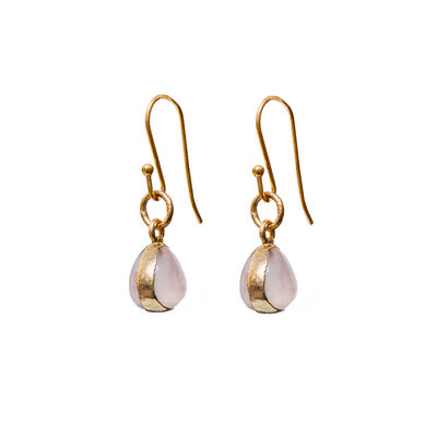 Rose quartz earrings by Mirabelle